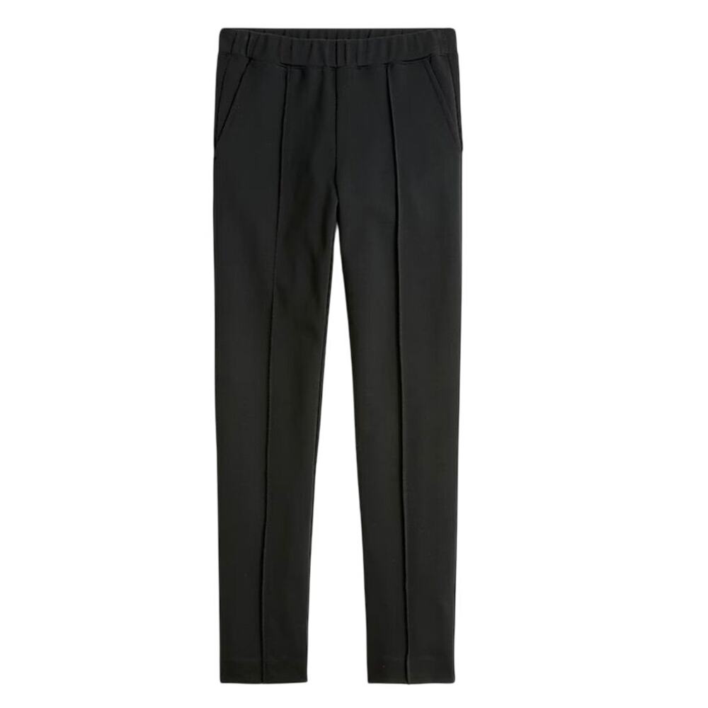 J.Crew Women's Pintuck Slim Fit Black Sweatpant Size Small Petite NWT